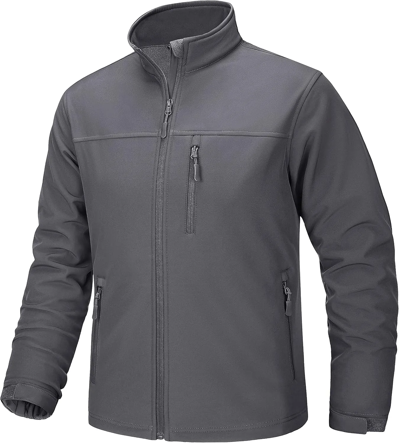 TACVASEN Men's Lightweight Softshell Jacket Fleece Lined Waterproof Tactical Soft Shell Rain Coats Windbreaker Outdoor