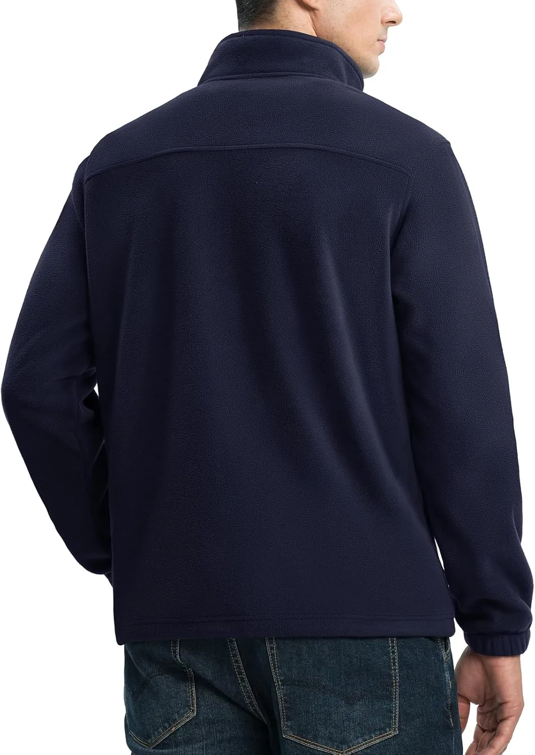 TBMPOY Men's Fleece Jackets Lightweight Full-Zip Fall Jacket Outdoor Hiking Warm Winter Coats with Pockets