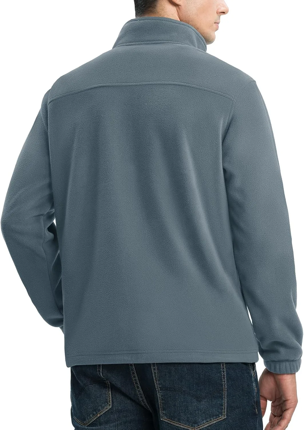 TBMPOY Men's Fleece Jackets Lightweight Full-Zip Fall Jacket Outdoor Hiking Warm Winter Coats with Pockets