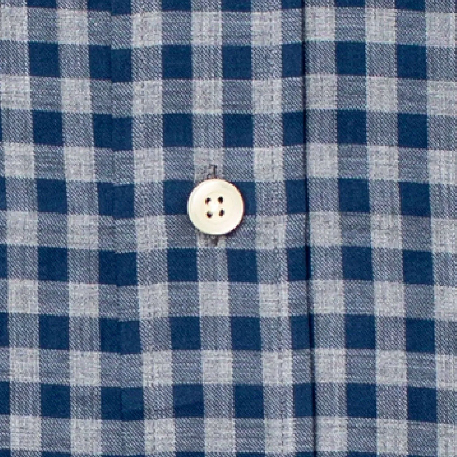 The Aegean Blue Delham Brushed Gingham Casual Shirt