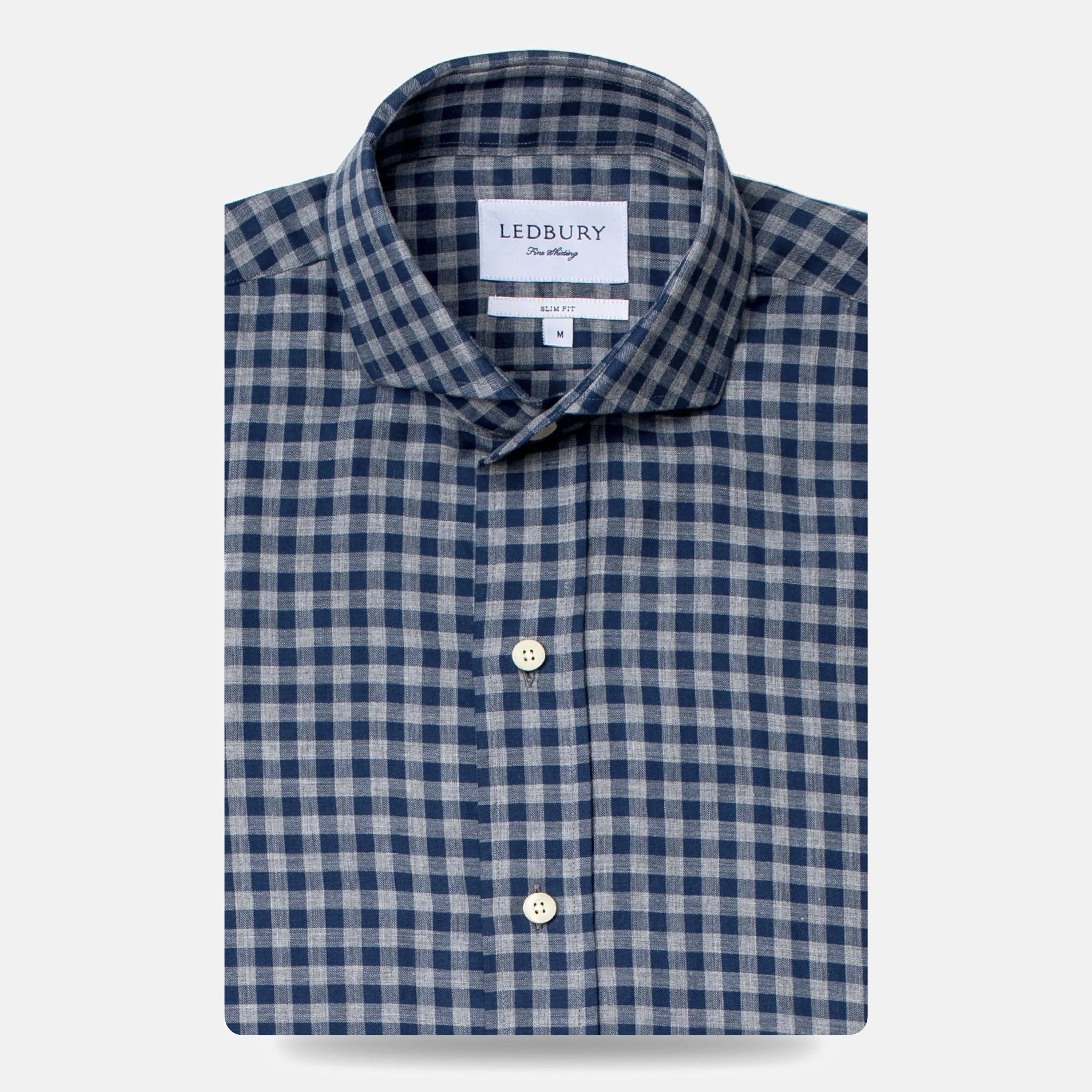 The Aegean Blue Delham Brushed Gingham Casual Shirt