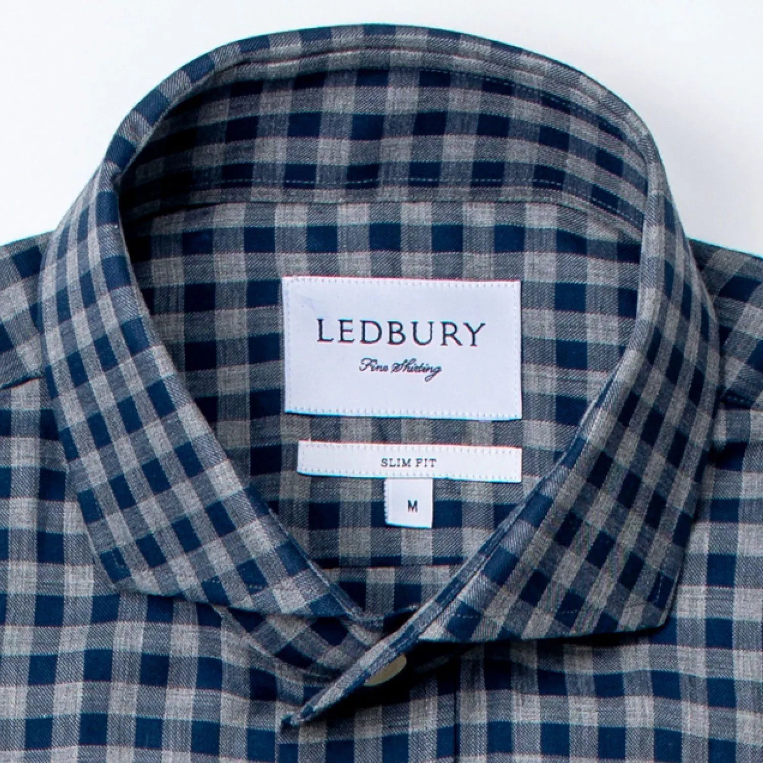 The Aegean Blue Delham Brushed Gingham Casual Shirt