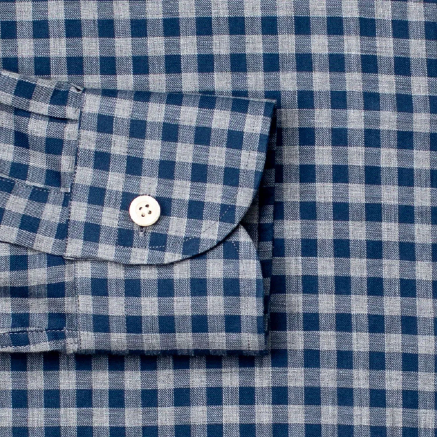 The Aegean Blue Delham Brushed Gingham Casual Shirt