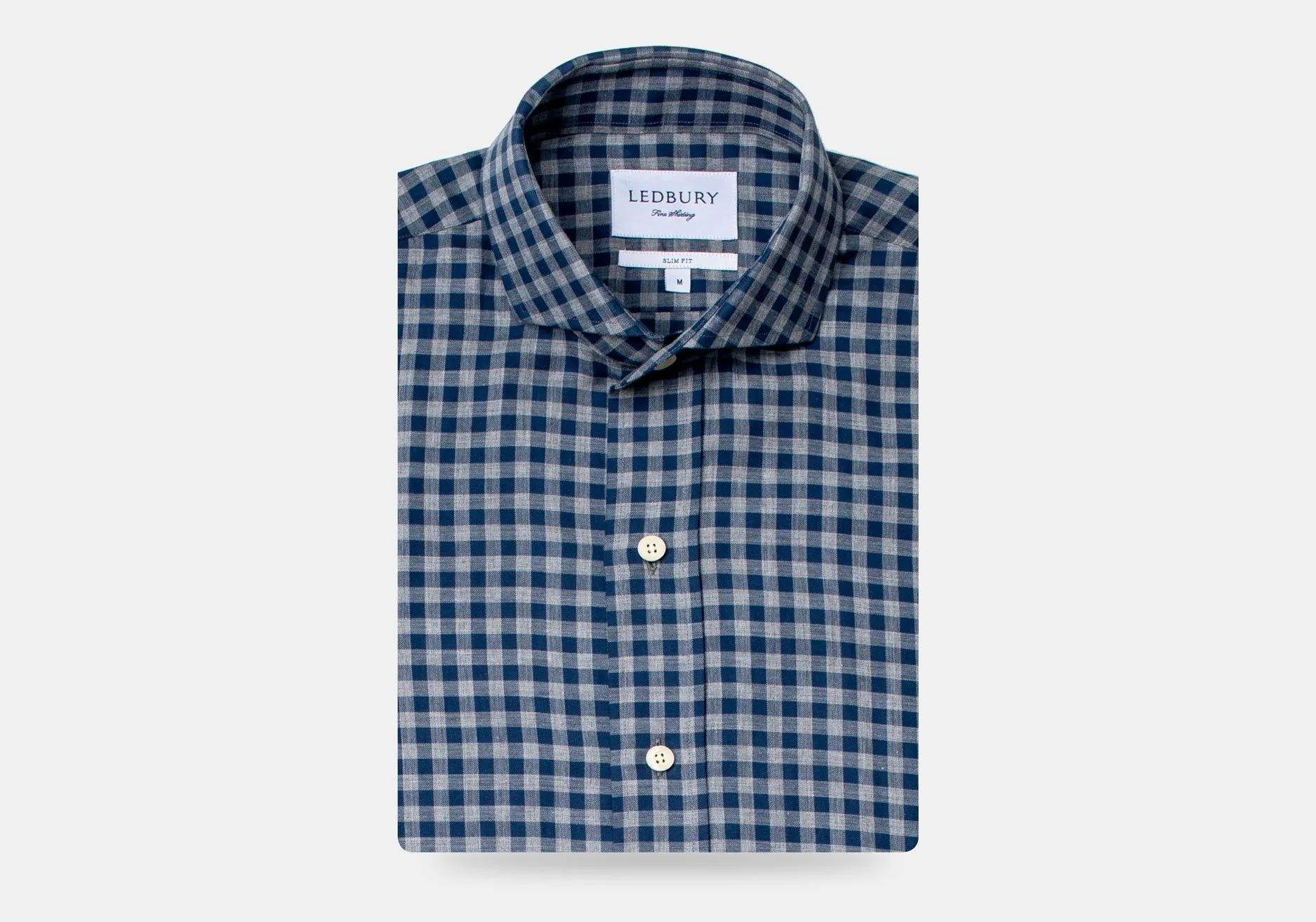 The Aegean Blue Delham Brushed Gingham Casual Shirt