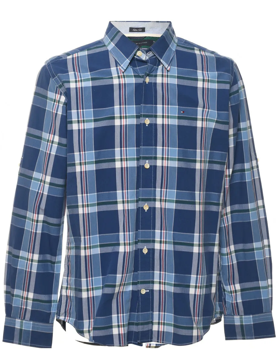 Tommy Hilfiger Checked Navy Shirt - M