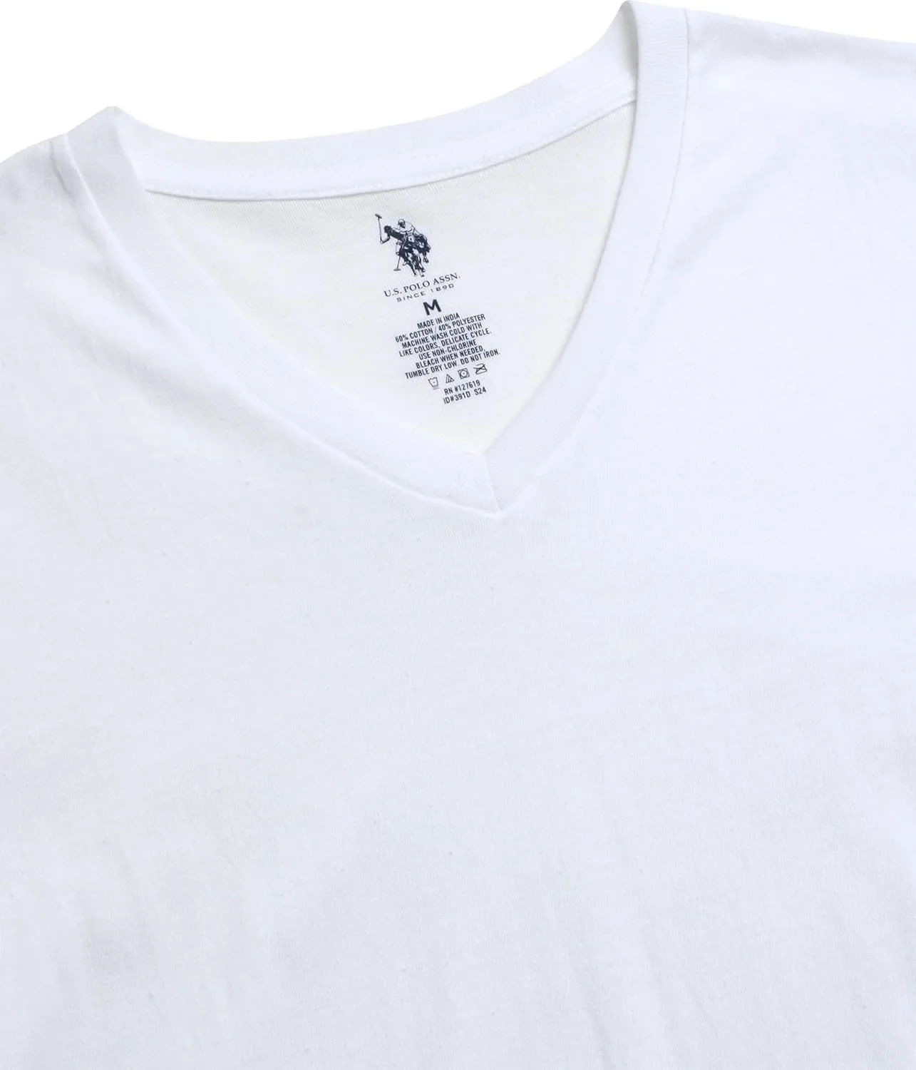 U.S. Polo Assn. Men's Undershirts - 4 Pack V Neck Undershirts for Men (S-XL)