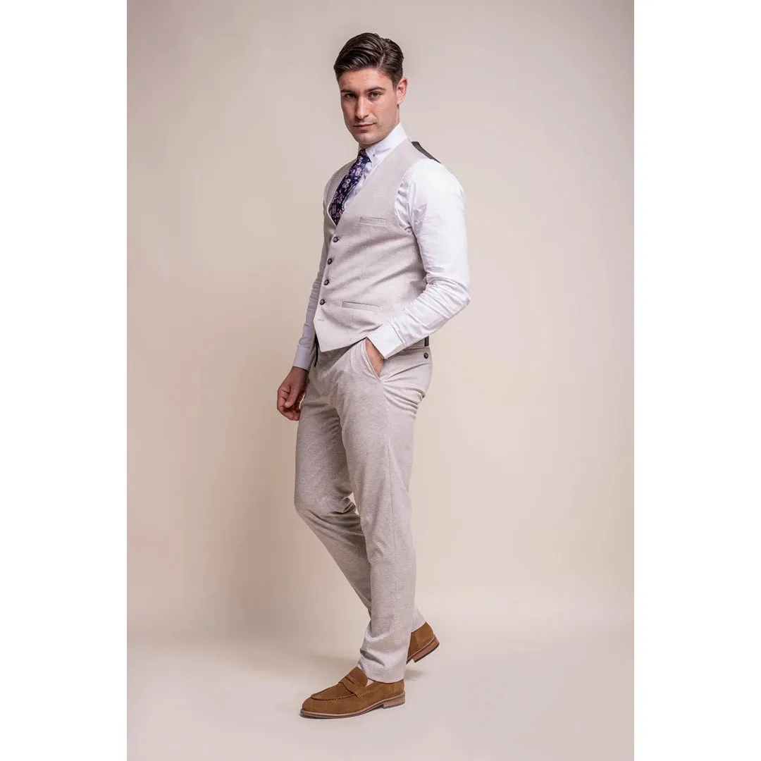 Valencia - Men's Classic Cream Waistcoat