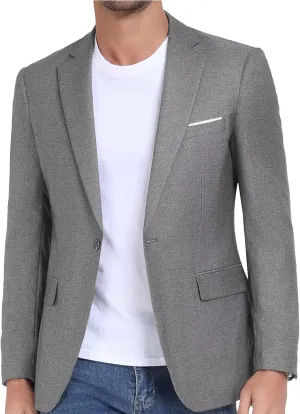 Wehilion Mens Casual Blazer Jacket Lightweight Sports Coat Suit Jacket for Summer Daily Business Wedding Party Travel