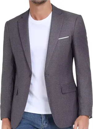 Wehilion Mens Casual Blazer Jacket Lightweight Sports Coat Suit Jacket for Summer Daily Business Wedding Party Travel