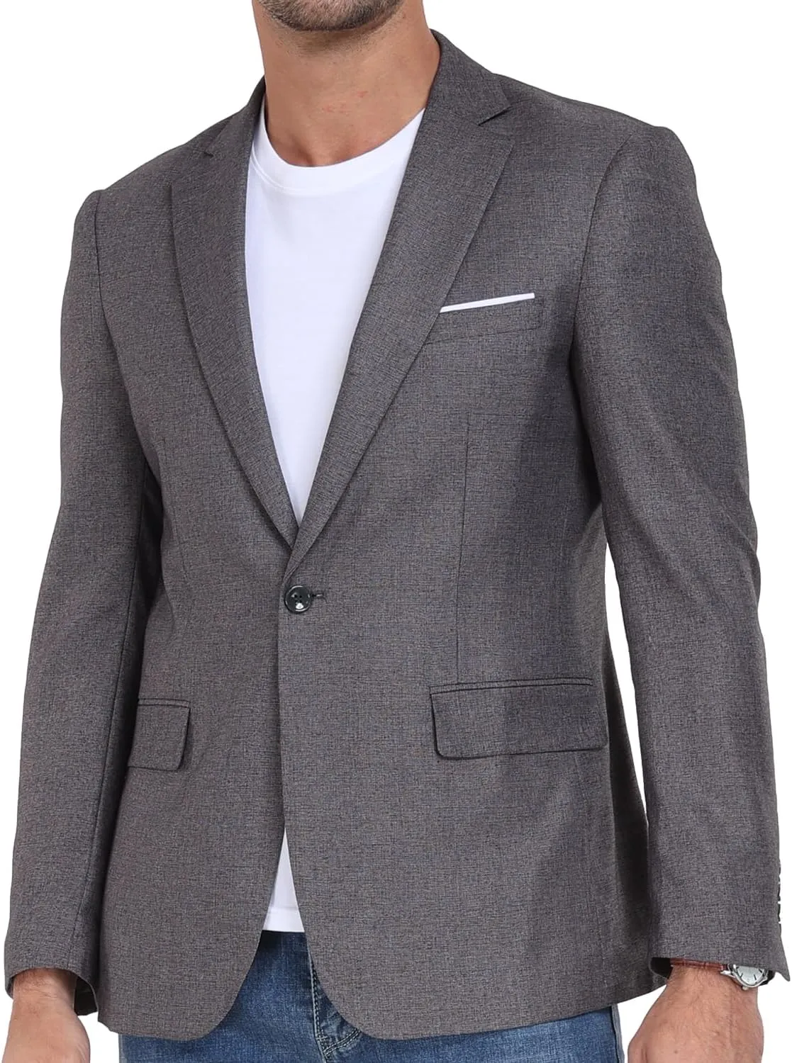 Wehilion Mens Casual Blazer Jacket Lightweight Sports Coat Suit Jacket for Summer Daily Business Wedding Party Travel