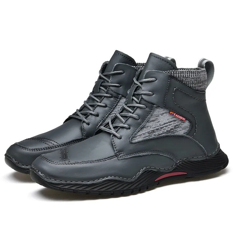 West Louis Stylish Split Leather Outdoor Ankle Boots