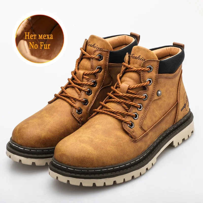 West Louis Warm Fur Snow Outdoor Leather Boots