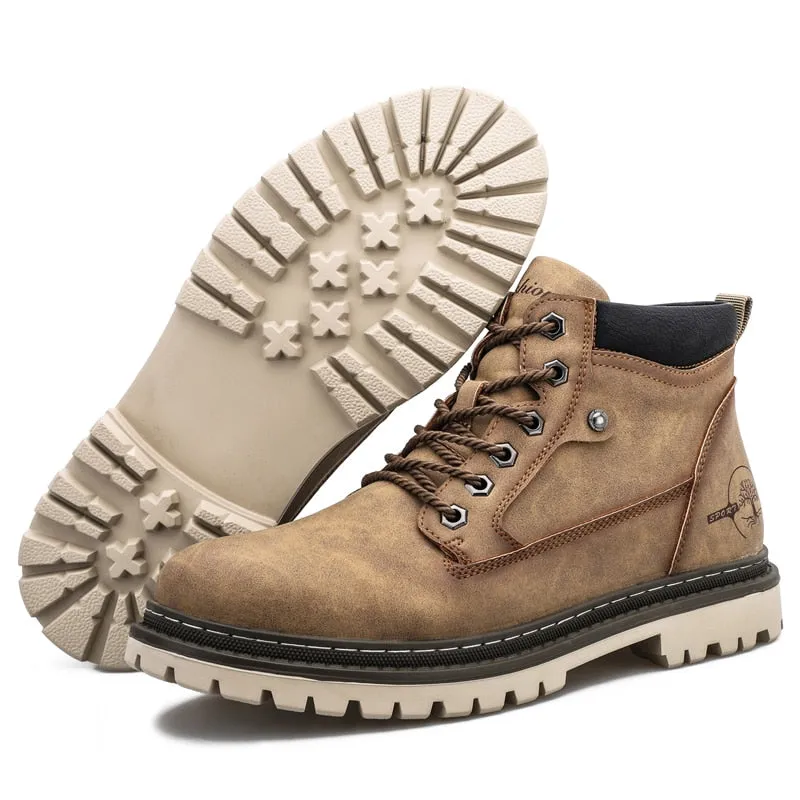 West Louis Warm Fur Snow Outdoor Leather Boots