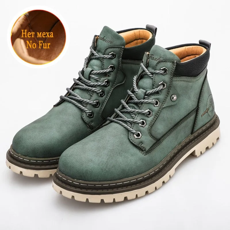 West Louis Warm Fur Snow Outdoor Leather Boots
