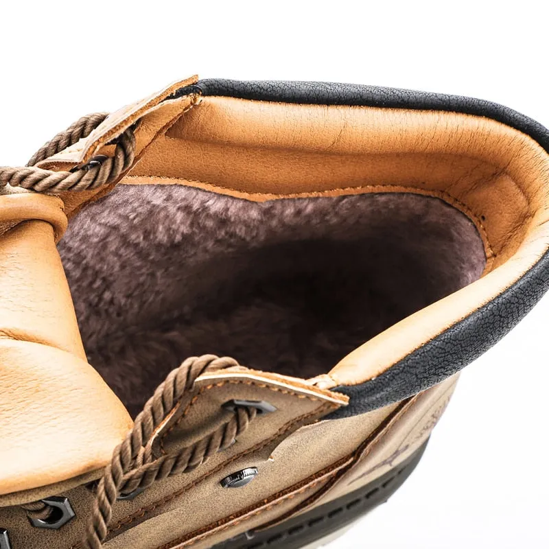 West Louis Warm Fur Snow Outdoor Leather Boots