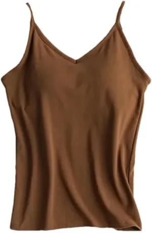 Women Cotton Large Size No Steel Ring Integrated Camisole Bottoming Shirt Slim Multicolor Vest