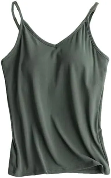 Women Cotton Large Size No Steel Ring Integrated Camisole Bottoming Shirt Slim Multicolor Vest