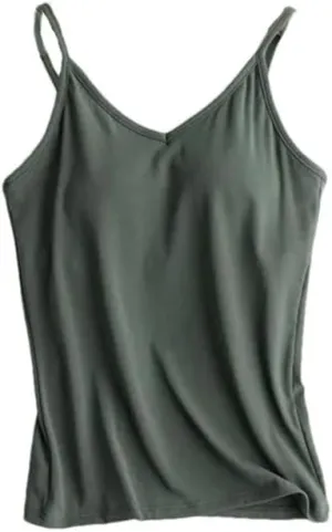 Women Cotton Large Size No Steel Ring Integrated Camisole Bottoming Shirt Slim Multicolor Vest