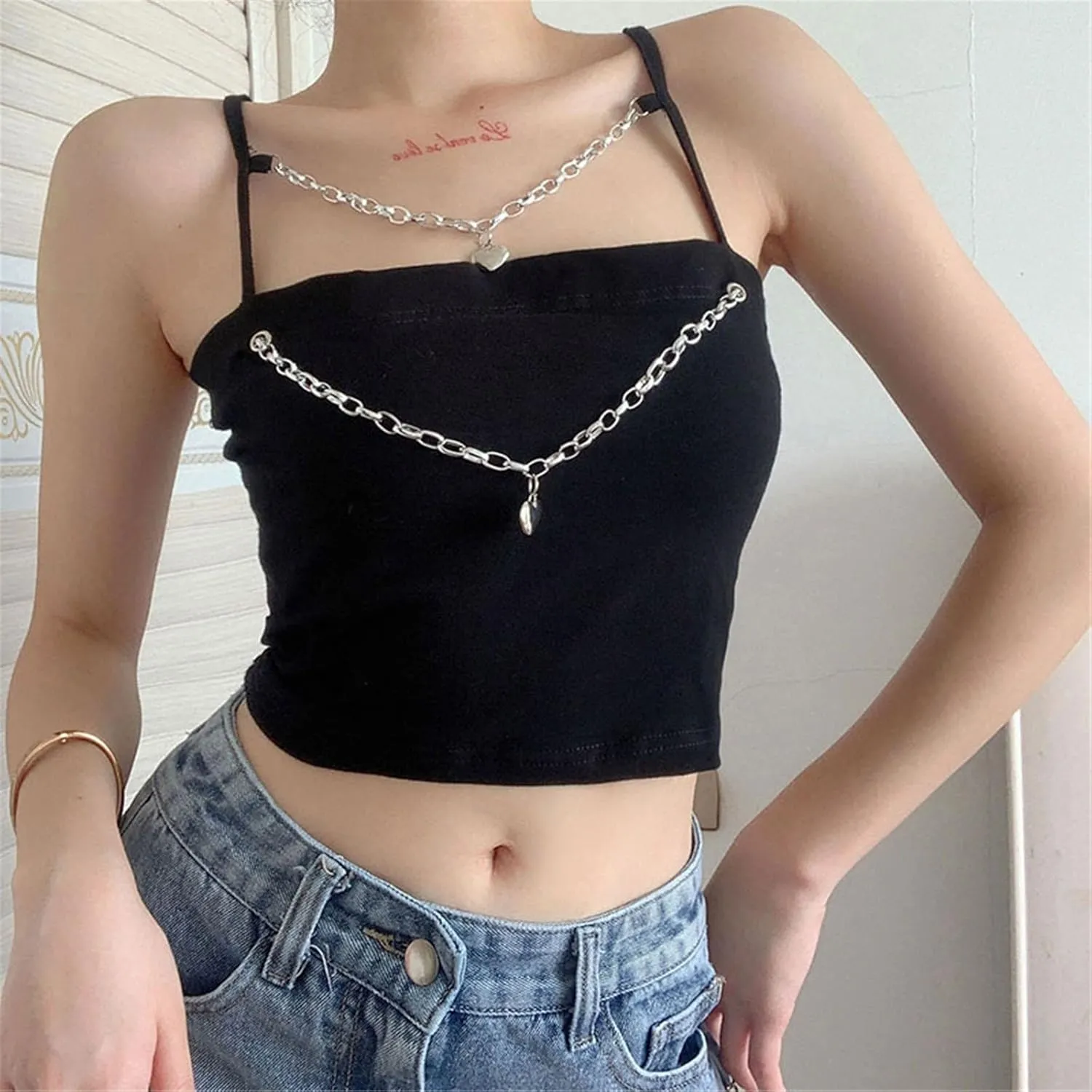 Womens Tank Tops Women's Solid Color Thin Strap Vest Fit Sling Top Camisole Summer(Medium)