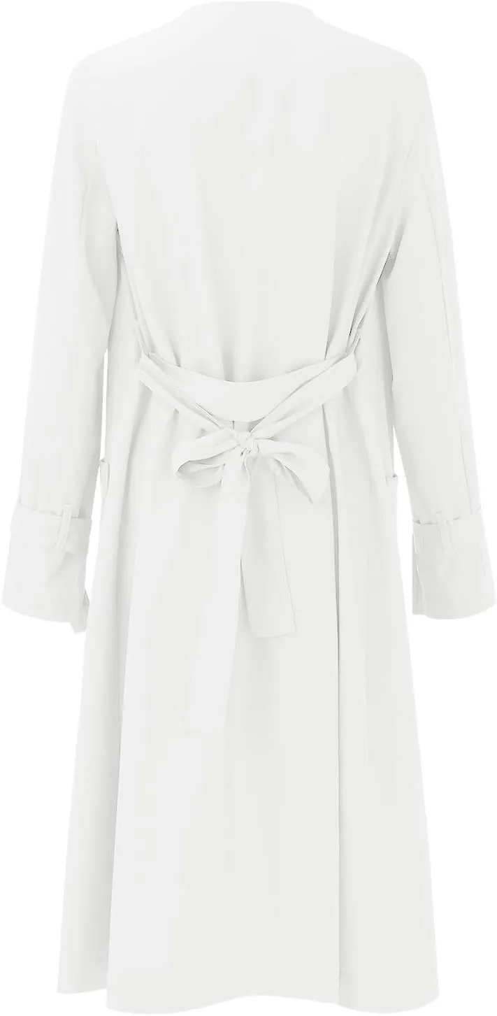 Women's Trench Coat Long Sleeve Fall Fashion 2024 Cardigan Classic Lapel Overcoat Casual Collar Jackets with Belt