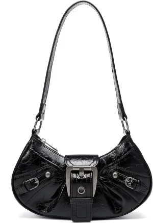 Women's Y2k Purse Leather Small Shoulder Bag for Women Buckle Punk Hobo Clutch Purses Bags Birthday Gift