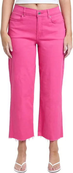 YMI Women's High Rise Cropped Trouser Jeans Wide Leg Fit, P209207